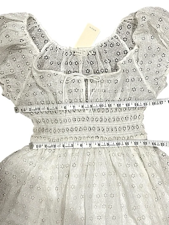 DÔEN Quinn Eyelet Dress Salt White Cotton Romantic Prairie NEW NWT - Picture 6 of 9
